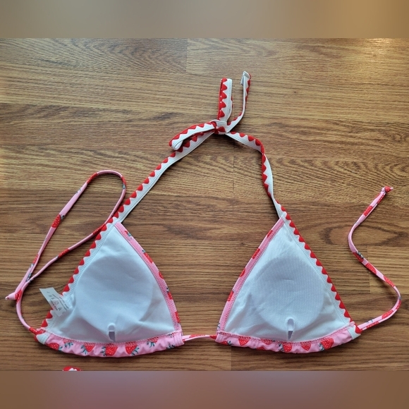 Shein Womens Strawberry Print Halter Triangle Bikini Swimsuit Set Size Large - Picture 7 of 9